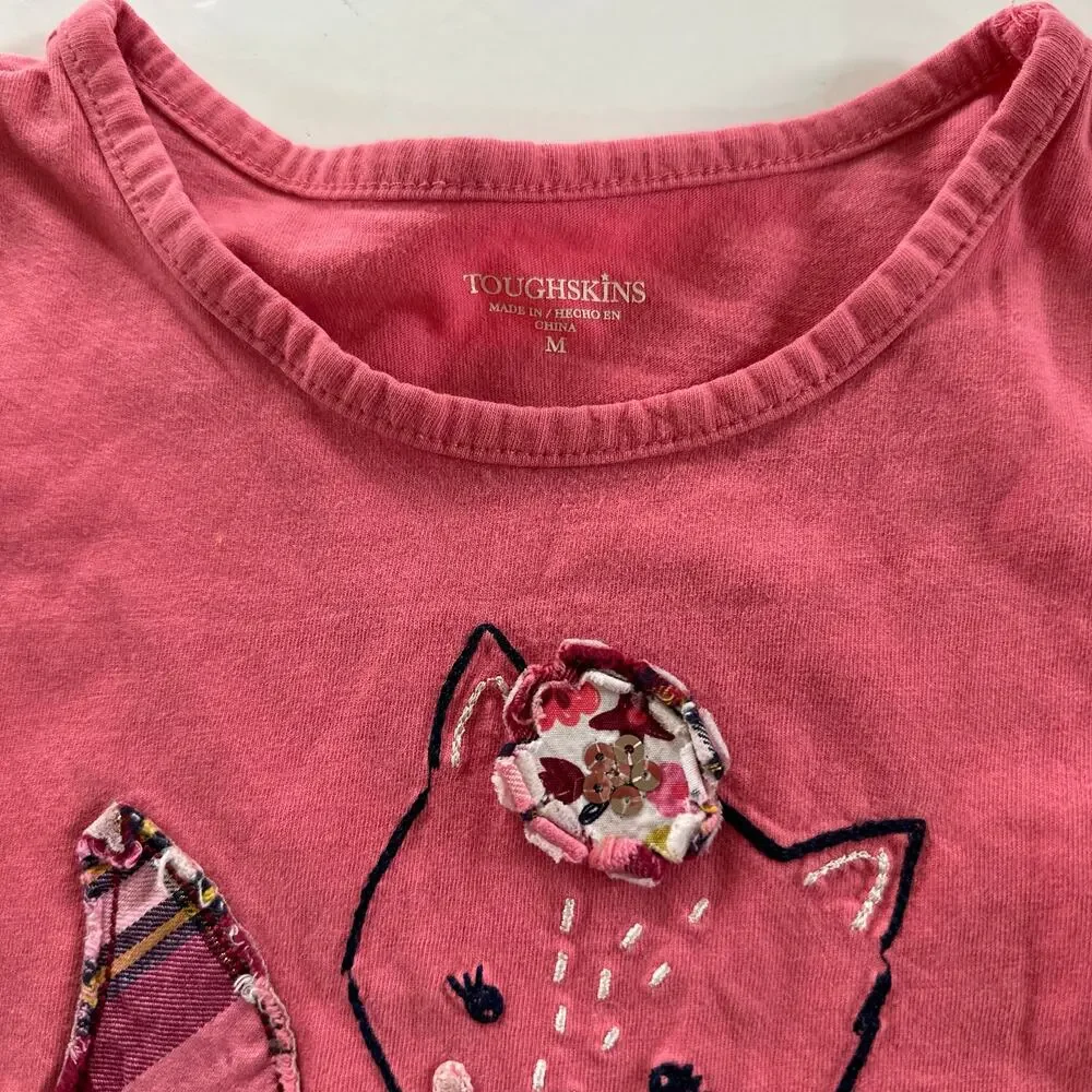 Tough Skins Girls Pink Fox Tee Shirt Size 5